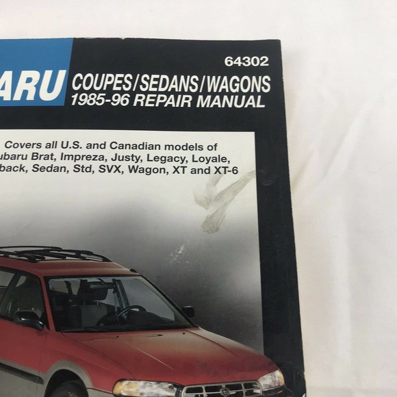CHILTON 64302 SUBARU COUPES/‎ SEDANS / WAGONS 1985-96 REPAIR MANUAL 035675082594 - Picture 3 of 10